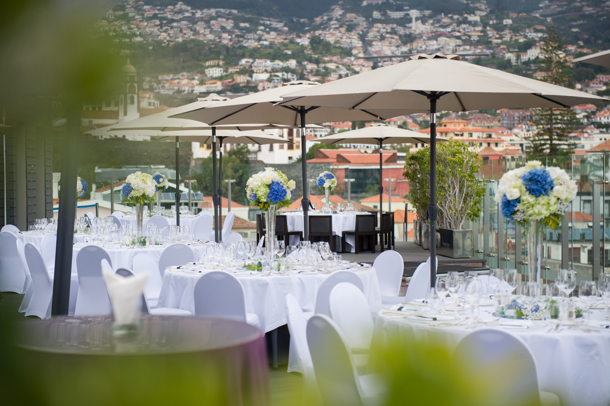 destination wedding photography on roof terrace in funchal